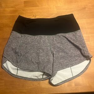 Lululemon grey high rise 4 inch speed ups. Size: 2